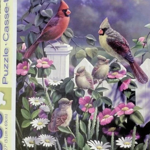 New Bits and Pieces 1000 Piece Jigsaw Puzzle Cardinals and Babies - Picture 1 of 2
